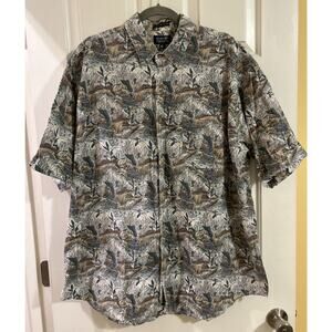 Men’s Vintage DUCKS UNLIMITED AOP Short Sleeve Button Up Shirt XL *B1